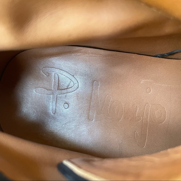 P. Monjo black lace up ankle boots 42.5 11.5 EUC flawless Made in Spain - Picture 9 of 10